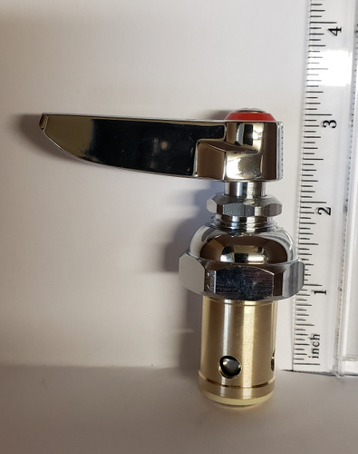 Black machined steel pen with hexagonal grip and small white logo at top.