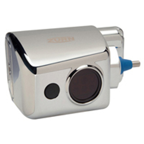 Black machined steel pen with hexagonal grip and small white logo at top.